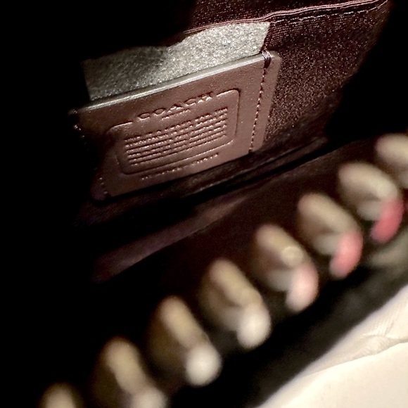 Coach Flying Heart Print Mini Rowen File bag black Crossbody 8.25x8.25x1.25 - Picture 9 of 9